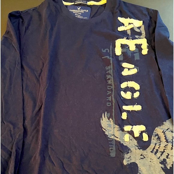 American Eagle Outfitters Crew Neck Long Sleeve Navy Blue Sweater. - Picture 2 of 10